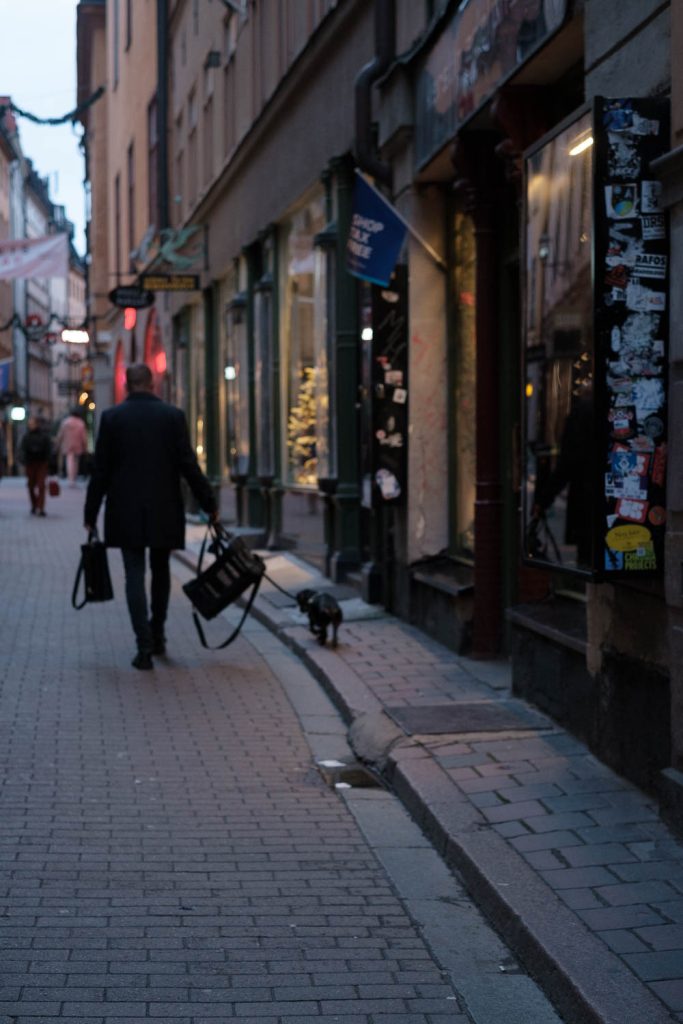 Tukholman Gamla Stan aamulla. Valokuva.